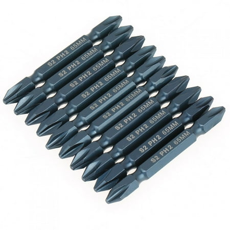 10pcs Dual Head S2 Alloy Steel Screwdriver Bits Set 1/4 Shank 65mm Length H6.3*65*PH2
10pcs Dual Head S2 Alloy Steel Screwdriver Bits Set 1/4 Shank 65mm Length H6.3*65*PH2