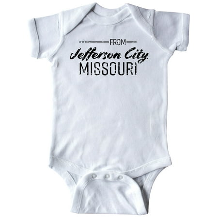 Inktastic From Jefferson City Missouri in Black Distressed Text Gift Baby Boy or Baby Girl Bodysuit
Inktastic From Jefferson City Missouri in Black Distressed Text Gift Baby Boy or Baby Girl Bodysuit