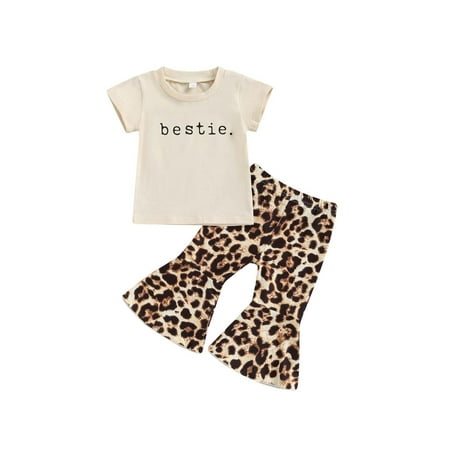 Bagilaanoe 2pcs Newborn Baby Girl Long Pants Set Letter Print Short Sleeve T-shirt Tops + Leopard Pattern Flared Trousers 6M 12M 18M 24M Infant Casual Outfits
Bagilaanoe 2pcs Newborn Baby Girl Long Pants Set Letter Print Short Sleeve T-shirt Tops + Leopard Pattern Flared Trousers 6M 12M 18M 24M Infant Casual Outfits
