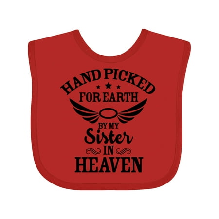 Inktastic Handpicked for Earth by My Sister in Heaven with Angel Wings Gift Baby Boy or Baby Girl Bib
Inktastic Handpicked for Earth by My Sister in Heaven with Angel Wings Gift Baby Boy or Baby Girl Bib