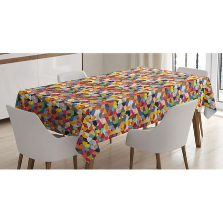 Retro Tablecloth Lively Scene of Triangles Diamond Shapes and Other Polygons in Grunge Style Rectangle Satin Table Cover Accent for Dining Room and Kitchen 60 X 90 Multicolor by Ambesonne
Retro Tablecloth Lively Scene of Triangles Diamond Shapes and Other Polygons in Grunge Style Rectangle Satin Table Cover Accent for Dining Room and Kitchen 60 X 90 Multicolor by Ambesonne