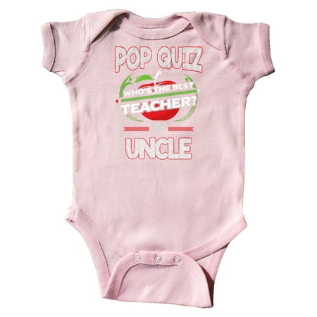 Inktastic Pop Quiz Uncle Best Teacher Gift Baby Boy or Baby Girl Bodysuit