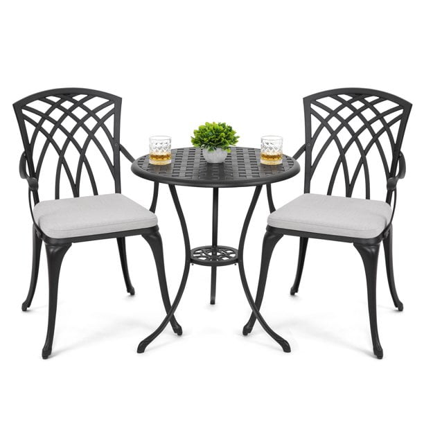 Nuu Garden Piece Patio Bistro Sets Cast Aluminum Bistro Table Set