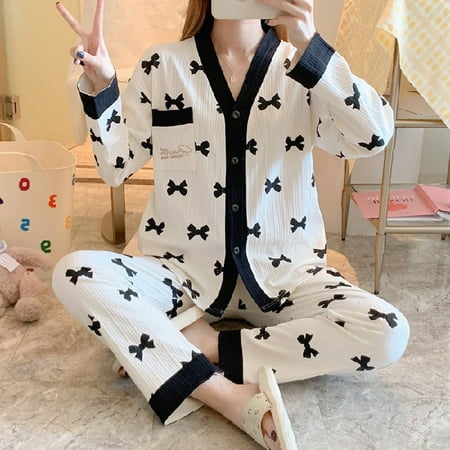 PIKADINGNIS New Womens Pajamas Set Spring Autumn Night Home Suit Sleepwear Print Pijamas Homepwear Long Pant Pyjamas Kawaii Pj Sets
PIKADINGNIS New Womens Pajamas Set Spring Autumn Night Home Suit Sleepwear Print Pijamas Homepwear Long Pant Pyjamas Kawaii Pj Sets