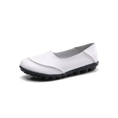 Lumento Womens Flats Flat Loafers Slip On Casual Shoe Solid Color Boat Shoes Outdoor Lightweight Non-slip Moccasins White 13
Lumento Womens Flats Flat Loafers Slip On Casual Shoe Solid Color Boat Shoes Outdoor Lightweight Non-slip Moccasins White 13