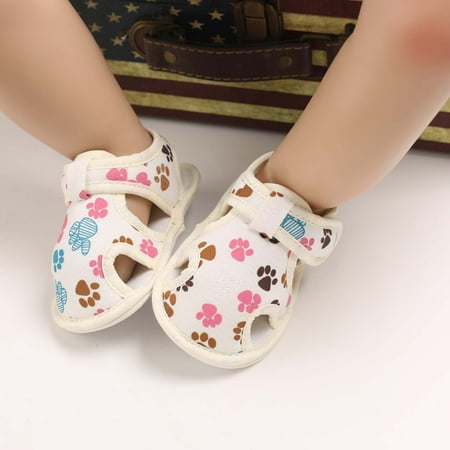 Herrnalise Toddler Baby Girls And Boys Cute Sandals Printed Soft Sole Cutout Sandals Toddler Shoes for Girls