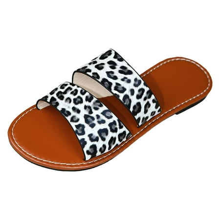 Women Summer Slip On Casual Open Toe Leopard Prints Flat Soft Bottom Breathable Slippers Shoes Sandals Womens Slippers
Women Summer Slip On Casual Open Toe Leopard Prints Flat Soft Bottom Breathable Slippers Shoes Sandals Womens Slippers