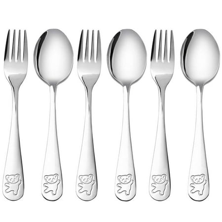 JISUSAISHI Stainless Steel Child Safety Cutlery Bear Children Spoon and Fork Set Toddler Utensils Metal Cutlery Set
JISUSAISHI Stainless Steel Child Safety Cutlery Bear Children Spoon and Fork Set Toddler Utensils Metal Cutlery Set