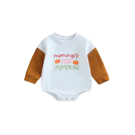 Bagilaanoe Newborn Baby Girl Boy Halloween Romper Sweatshirt Long Sleeve Bodysuit Pumpkin Letter Print Pullover 3M 6M 12M 18M Infant Casual Tee Tops
Bagilaanoe Newborn Baby Girl Boy Halloween Romper Sweatshirt Long Sleeve Bodysuit Pumpkin Letter Print Pullover 3M 6M 12M 18M Infant Casual Tee Tops