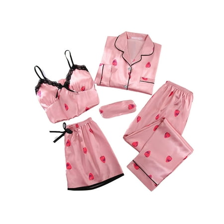 Colisha Ladies Comfy Vacation Pyjama Casual Long Sleeve Home Clothes Soft 7/5 Pcs Pjs Cami Pjs with Shirt and Eye Cover
Colisha Ladies Comfy Vacation Pyjama Casual Long Sleeve Home Clothes Soft 7/5 Pcs Pjs Cami Pjs with Shirt and Eye Cover