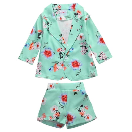 Sunisery 2PCS Toddler Kids Baby Girls Floral Printed Lapel Long Sleeves Coat Shorts Blue 4-5 Years
Sunisery 2PCS Toddler Kids Baby Girls Floral Printed Lapel Long Sleeves Coat Shorts Blue 4-5 Years