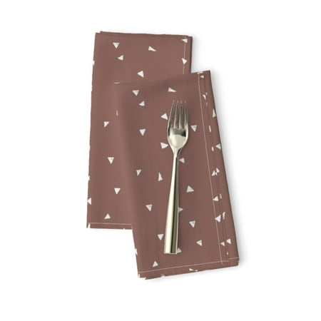 Fall Geometric Scandinavian Triangles Cotton Dinner Napkins by Roostery Set of 2