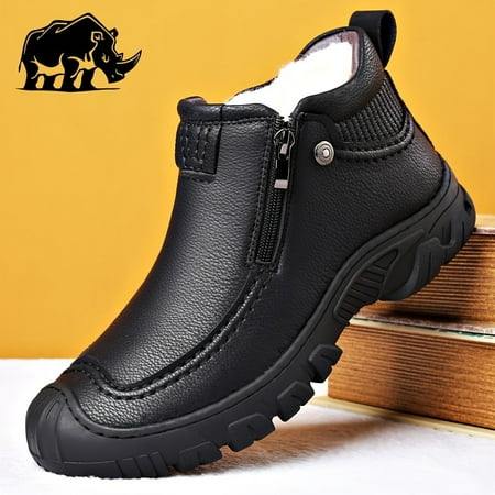 Men‘s Leather Waterproof Wear-resistant Shoes Warm Fleece Comfortable Zipper Snow Boots Winter
Men‘s Leather Waterproof Wear-resistant Shoes Warm Fleece Comfortable Zipper Snow Boots Winter