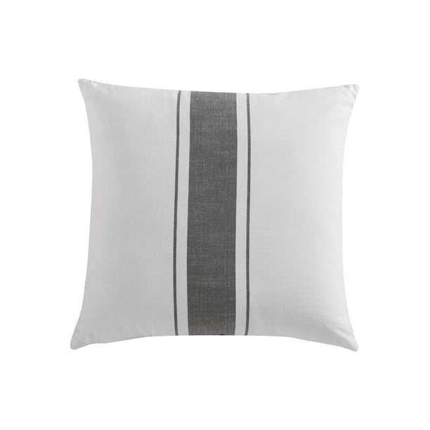 Better Homes & Gardens Reversible Stripe Pillow, White