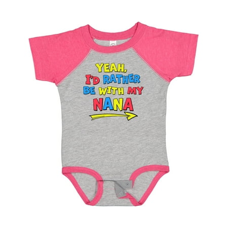 Inktastic Yeah I d Rather Be with My Nana in Red Yellow and Blue Gift Baby Boy or Baby Girl Bodysuit
Inktastic Yeah I d Rather Be with My Nana in Red Yellow and Blue Gift Baby Boy or Baby Girl Bodysuit