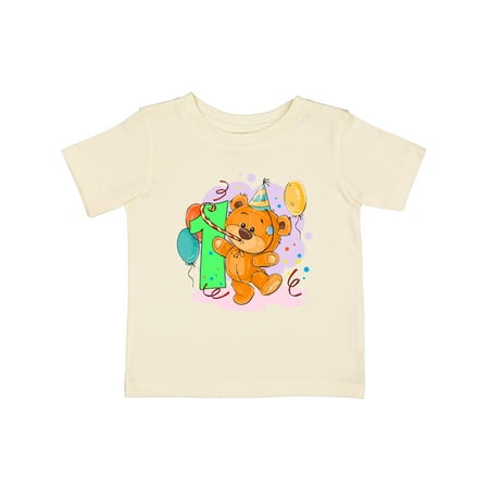 Inktastic 1st Birthday Teddy Bear Gift Baby Boy or Baby Girl T-Shirt