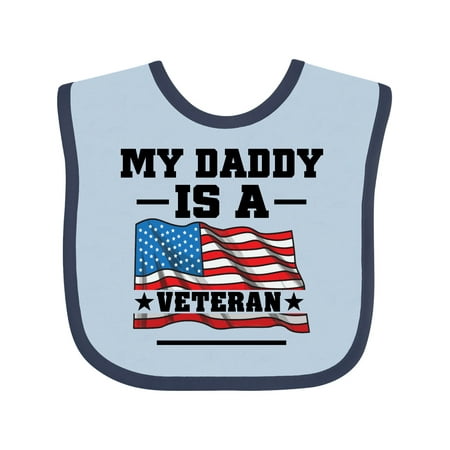 Inktastic My Daddy is a Veteran Gift Baby Boy or Baby Girl Bib
