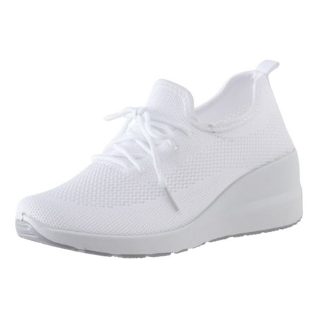 ZIZOCWA Women S Wedge Thick Sole Casual Shoes Breathable Mesh Soft Sole Lightweight Lace Up Casual Shoes Slip On Non-Slip Walking Shoes White Size38
ZIZOCWA Women S Wedge Thick Sole Casual Shoes Breathable Mesh Soft Sole Lightweight Lace Up Casual Shoes Slip On Non-Slip Walking Shoes White Size38