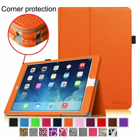 iPad Air 2 Case (Corner Protection) - Fintie Slim Fit Leather Folio Case with Auto Sleep / Wake Feature, Orange
