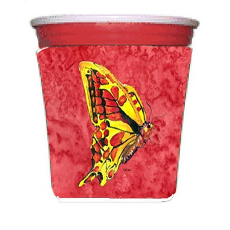 Butterfly On Red Red Solo Cup bottle sleeve Hugger - 16 To 22 oz.
