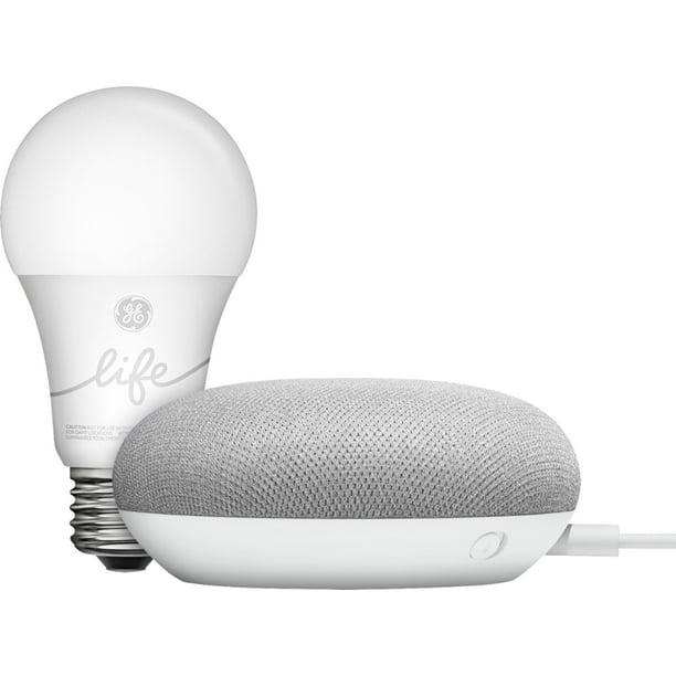 Google Smart Light Starter Kit - Google Home Mini and GE C-Life Smart Light Bulb