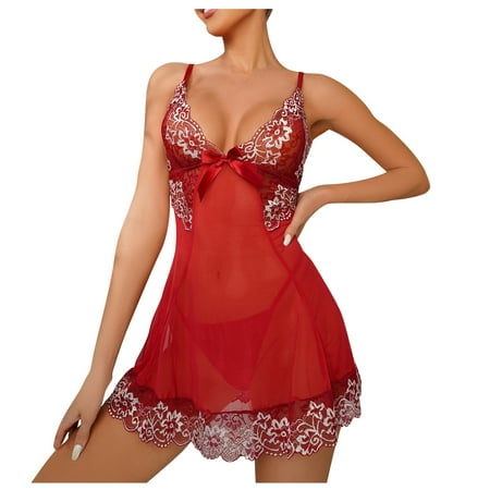 BIZIZA Women Nightgown Lace See Through Outfits Sexy Lingerie Chemise Babydoll Nightdress Red S
BIZIZA Women Nightgown Lace See Through Outfits Sexy Lingerie Chemise Babydoll Nightdress Red S