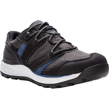 Men s Propet Vercors Hiker Waterproof Sneaker Grey/Blue Nubuck/Mesh 14 D