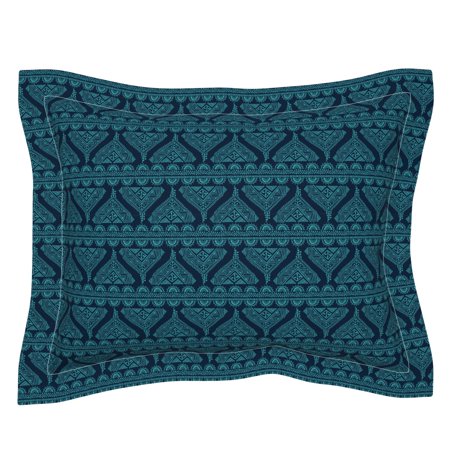 Boho Henna Bohemian Geometric Chic Tribal Abstract Pillow Sham by Roostery
