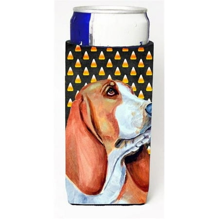 Carolines Treasures LH9073MUK Basset Hound Candy Corn Halloween Portrait Michelob Ultra bottle sleeves For Slim Cans - 12 oz. 
Carolines Treasures LH9073MUK Basset Hound Candy Corn Halloween Portrait Michelob Ultra bottle sleeves For Slim Cans - 12 oz.
