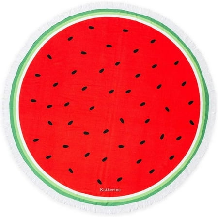 Omsix Personalized Round Beach Towel 59 - Watermelon Pattern