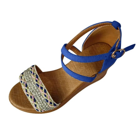 PMUYBHF Women Sandals Size 7 Pink Ladies Fashion Summer Ethnic Style Woven Buckle Wedge Heel Thick Sole Sandals
PMUYBHF Women Sandals Size 7 Pink Ladies Fashion Summer Ethnic Style Woven Buckle Wedge Heel Thick Sole Sandals