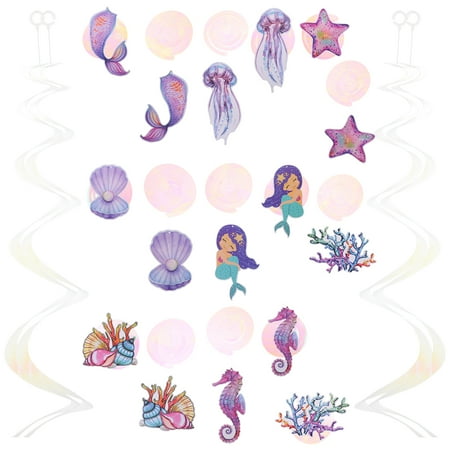 20Pcs Party Spiral Hanging Pendants Mermaid Themed Festival Hanging Adornments (Assorted Color)
20Pcs Party Spiral Hanging Pendants Mermaid Themed Festival Hanging Adornments (Assorted Color)