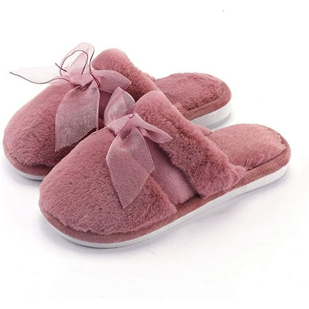 CoCopeaunt Fuzzy Bow knot Slippers Winter Slippers House Slippers Non-Slip Shoes for Women
CoCopeaunt Fuzzy Bow knot Slippers Winter Slippers House Slippers Non-Slip Shoes for Women