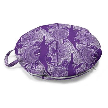 Magic Moon Round Floor Cushion with Handle Cat Jumping Crescent Triangles Intricate Esoteric Motifs Print Decorative Pillow for Living Room & Dorms 18 Round Quartz White by Ambesonne
Magic Moon Round Floor Cushion with Handle Cat Jumping Crescent Triangles Intricate Esoteric Motifs Print Decorative Pillow for Living Room & Dorms 18 Round Quartz White by Ambesonne