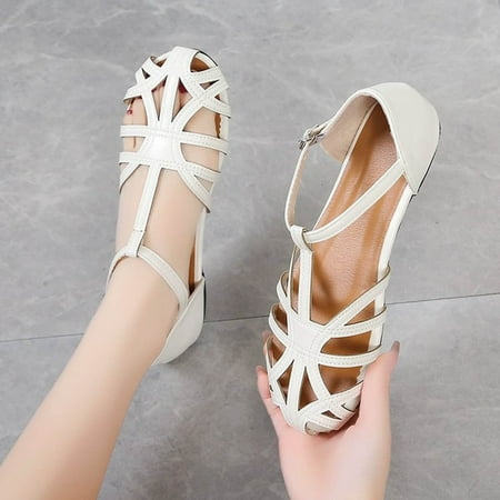 Womens Spring Trends!AXXD Sandals Women Dressy Summer Flat New Sandals Buckle for Vacation Footwear Retro Roman Toe Sandals For Sister Clearance Size 9
Womens Spring Trends!AXXD Sandals Women Dressy Summer Flat New Sandals Buckle for Vacation Footwear Retro Roman Toe Sandals For Sister Clearance Size 9