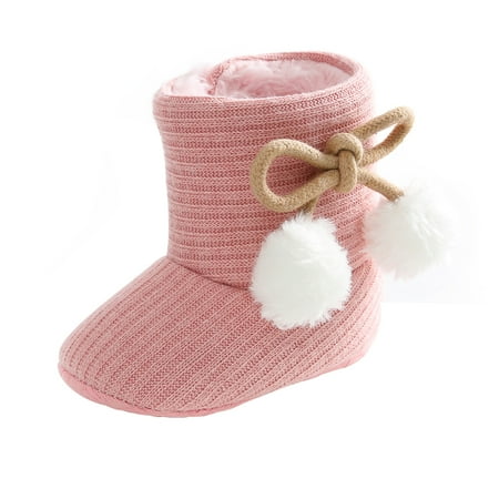 EHTMSAK Newborn Infant Girls Fleece Lined Boots Slippers Baby Toddler Pompom Winter Non-Slip First Walkers Shoes Pink 0-18M 13
EHTMSAK Newborn Infant Girls Fleece Lined Boots Slippers Baby Toddler Pompom Winter Non-Slip First Walkers Shoes Pink 0-18M 13