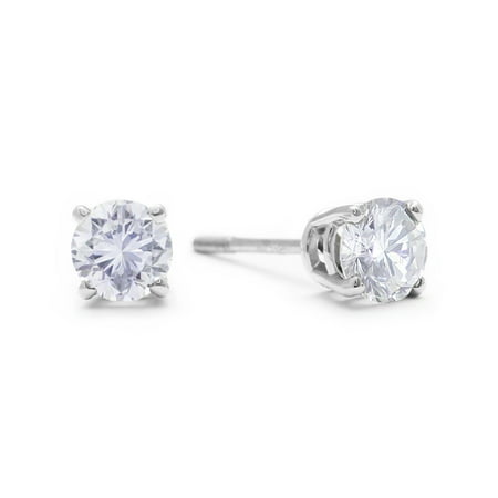 1/2ct Diamond Stud Earrings set in 14K White Gold