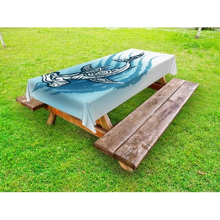 Shark Outdoor Tablecloth Hammerhead Fish with Ornamental Ethnic Effects Swimming Ocean Image Decorative Washable Fabric Picnic Tablecloth 58 X 104 Inches Dark and Petrol Blue White by Ambesonne
Shark Outdoor Tablecloth Hammerhead Fish with Ornamental Ethnic Effects Swimming Ocean Image Decorative Washable Fabric Picnic Tablecloth 58 X 104 Inches Dark and Petrol Blue White by Ambesonne