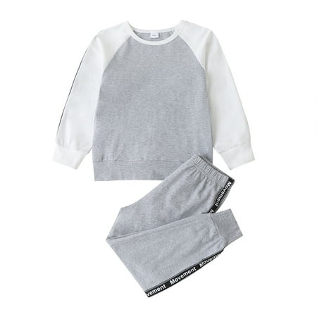 Little Baby Boy Clothes Kids Baby Boy 2PCS Outfits 4-5T Boy Letter Splicing Long Sleeves Top Pants Set Gray
Little Baby Boy Clothes Kids Baby Boy 2PCS Outfits 4-5T Boy Letter Splicing Long Sleeves Top Pants Set Gray