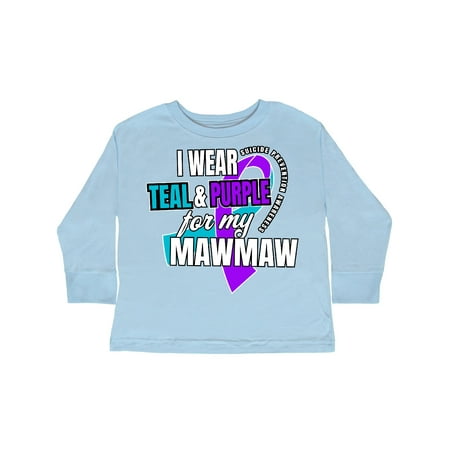 Inktastic Suicide Prevention I Wear Teal and Purple for My Mawmaw Gift Toddler Boy or Toddler Girl Long Sleeve T-Shirt
Inktastic Suicide Prevention I Wear Teal and Purple for My Mawmaw Gift Toddler Boy or Toddler Girl Long Sleeve T-Shirt