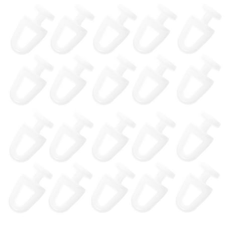 NICEXMAS 200Pcs Curtain Track Mute Gliders Plastic Curtain Wheels Drapery Curtain Accessories