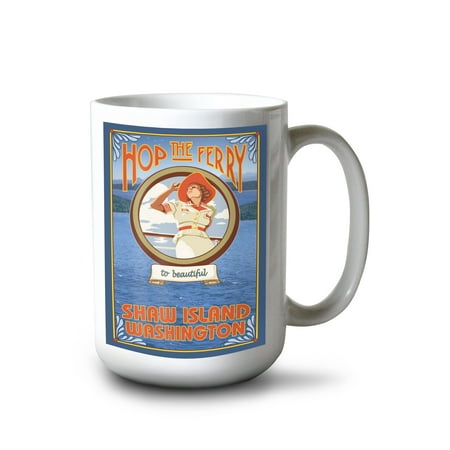15 fl oz Ceramic Mug Woman Riding Ferry Shaw Island Washington Dishwasher & Microwave Safe
15 fl oz Ceramic Mug Woman Riding Ferry Shaw Island Washington Dishwasher & Microwave Safe