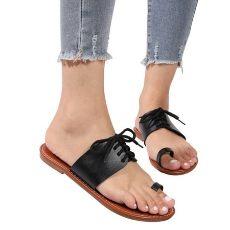 ZHAGHMIN Retro Fashion Summer Slippers for Women Pu Leather Clip Toe Flat Bottom Lace Up Beach Slippers Summer Home Flip Flops Women Black9
ZHAGHMIN Retro Fashion Summer Slippers for Women Pu Leather Clip Toe Flat Bottom Lace Up Beach Slippers Summer Home Flip Flops Women Black9