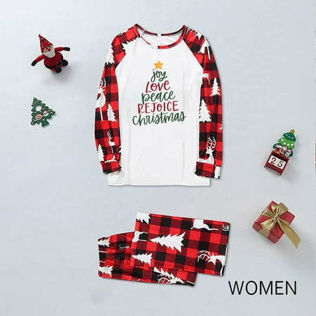 ERTUTUYI Family Pajamas Sets Christmas Tree Homewear Letter Print Top And Plaid Pants Sleepwear For Mom White XXL
ERTUTUYI Family Pajamas Sets Christmas Tree Homewear Letter Print Top And Plaid Pants Sleepwear For Mom White XXL