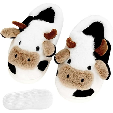 QWZNDZGR Cartoon Cow Slippers for Women Girls Cotton Animal Fuzzy Slippers Slip-On Cute Fluffy Cow Slides Boys Mens Warm Plush House Slippers for Winter
QWZNDZGR Cartoon Cow Slippers for Women Girls Cotton Animal Fuzzy Slippers Slip-On Cute Fluffy Cow Slides Boys Mens Warm Plush House Slippers for Winter