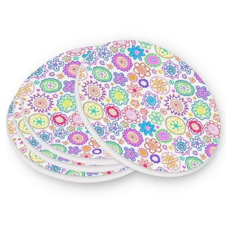 Round Coasters Modern Style Ceramic Coaster Waterproof and Durable Drink Coaster Coasters set of 4 Customizable Coasters 1pc Multicolored Flowers
Round Coasters Modern Style Ceramic Coaster Waterproof and Durable Drink Coaster Coasters set of 4 Customizable Coasters 1pc Multicolored Flowers