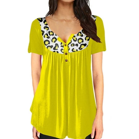 kakina CMSX Cute Shirts for Women Summer Fashion Summer Sexy Printed Regular Short Sleeves V Neck Button Top Blouses Dressy for Work Plus Size Yellow XXL
kakina CMSX Cute Shirts for Women Summer Fashion Summer Sexy Printed Regular Short Sleeves V Neck Button Top Blouses Dressy for Work Plus Size Yellow XXL