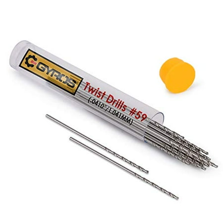 Gyros Carbon Steel Wire Gauge Mini Twist Drill Bits | Includes 12 Micro Carbon Steel Bits Size #59 with Clear Storage Vial | Use with Pin Vise Screwdrivers and Rotary Tools (45-11259)
Gyros Carbon Steel Wire Gauge Mini Twist Drill Bits | Includes 12 Micro Carbon Steel Bits Size #59 with Clear Storage Vial | Use with Pin Vise Screwdrivers and Rotary Tools (45-11259)