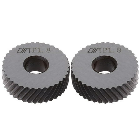 2pcs Diagonal Linear Knurl Wheels Knurling Knurler Tool 1.0/1.2/1.8/3.0mm Pitch