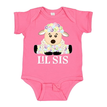 Inktastic Lil Sis Lamb Girls Sister Gift Baby Girl Bodysuit